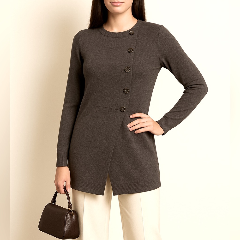 Brunello Cucinelli Brown Cardigan Sweater